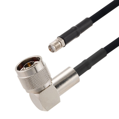 N Male Right Angle to SMA Female Cable in 50 CM Length Using RG223 Coax FMCA2746-50CM
