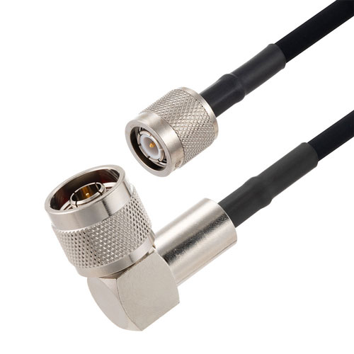 N Male Right Angle to TNC Male Cable in 24 Inch Length Using RG223 Coax FMCA2761-24