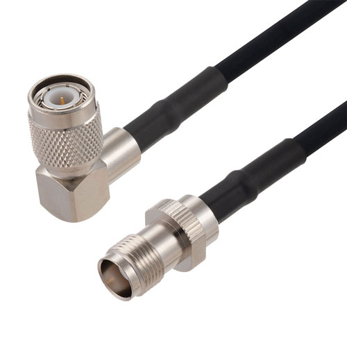 TNC Male Right Angle to TNC Female Cable in 48 Inch Length Using RG223 Coax FMCA2765-48