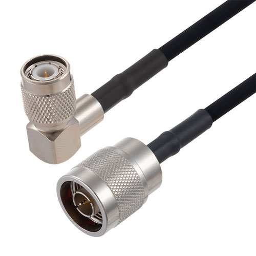 N Male to TNC Male Right Angle Cable Using RG223 Coax FMCA2767