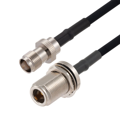 N Female Bulkhead to TNC Female Cable in 100 CM Length Using RG223 Coax FMCA2775-100CM