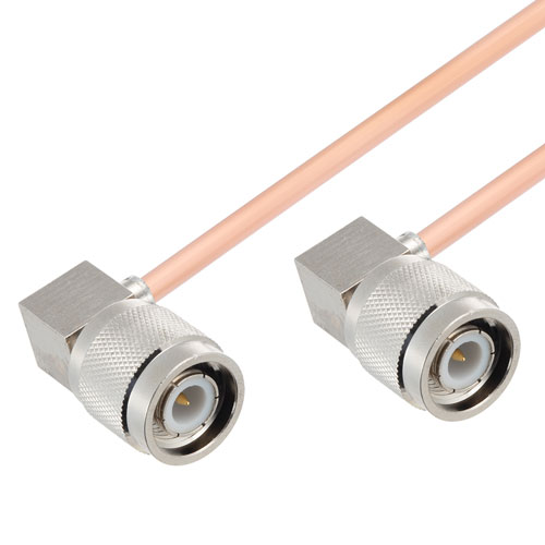 RA TNC Male to RA TNC Male Cable RG402 Type .141 Coax in 12 Inch FMCA2794-12