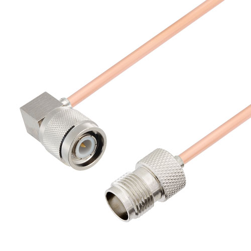 RA TNC Male to TNC Female Cable RG402 Type .141 Coax in 48 Inch FMCA2795-48