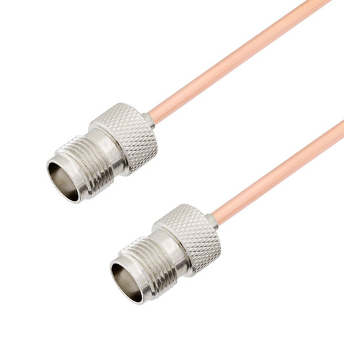 TNC Female to TNC Female Cable RG402 Type .141 Coax in 12 Inch FMCA2797-12