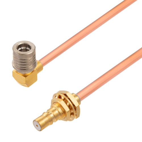 RA QMA Male to QMA Female Bulkhead Cable RG402 Type .141 Coax in 60 Inch FMCA2799-60