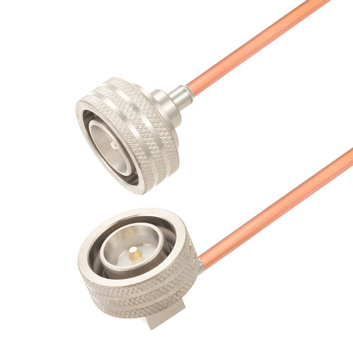 Push-On 4.3-10 Male to RA Push-On 4.3-10 Male Cable RG402 Type .141 Coax in 60 Inch FMCA2801-60