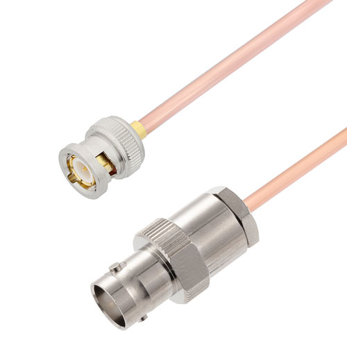 BNC Male to BNC Female Cable RG402 Type .141 Coax in 24 Inch FMCA2804-24