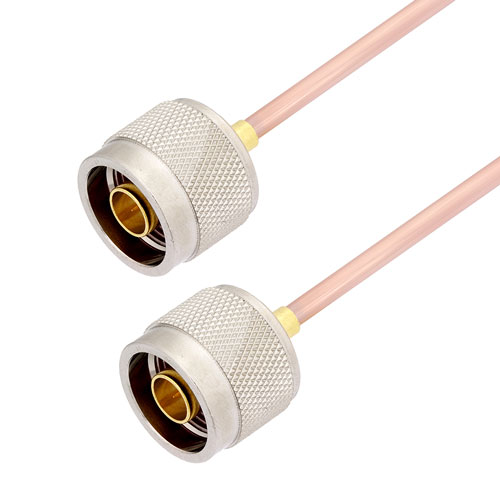 N Male to N Male Cable RG402 Type .141 Coax in 24 Inch FMCA2807-24