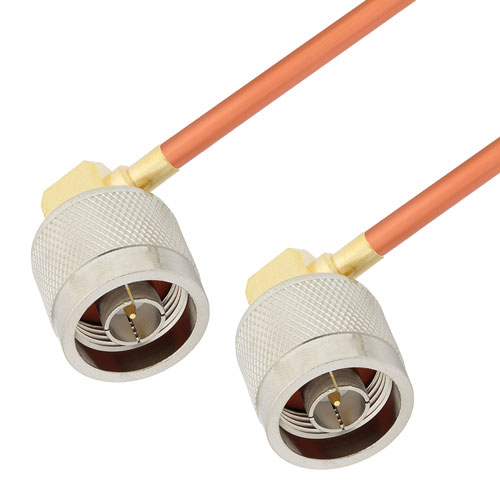 RA N Male to RA N Male Cable RG402 Type .141 Coax in 50 CM FMCA2812-50CM