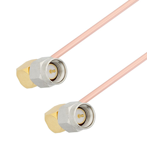 RA SMA Male to RA SMA Male Cable RG402 Type .141 Coax in 50 CM FMCA2820-50CM