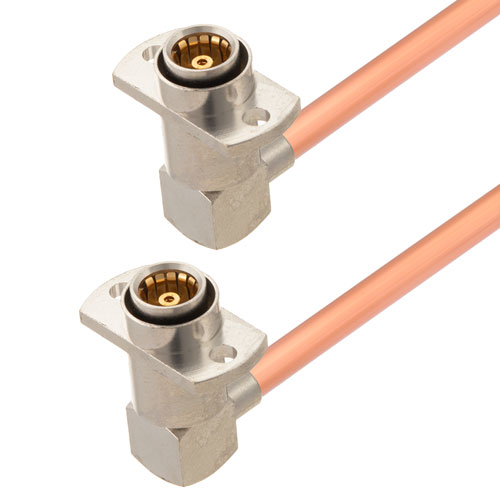 Slide-On RA BMA Jack 2 Hole Flange to RA Slide-On BMA Jack 2 Hole Flange Cable RG402 Type .141 Coax in 200 CM FMCA2824-200CM