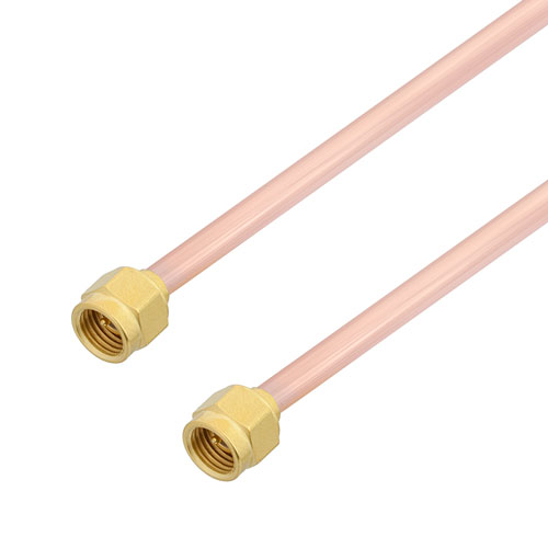 2.92mm Male to 2.92mm Male Cable RG402 Type .141 Coax in 12 Inch FMCA2830-12