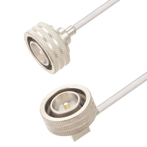 Push-On 4.3-10 Male to RA Push-On 4.3-10 Male Cable Tinned Aluminum RG402 Type .141 Coax in 50 CM FMCA2846-50CM