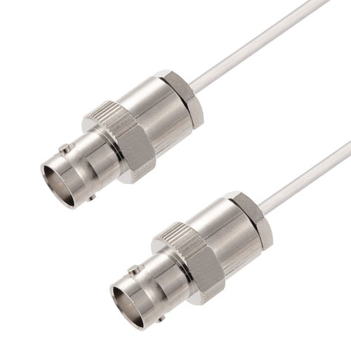 BNC Female to BNC Female Cable Tinned Aluminum RG402 Type .141 Coax in 12 Inch FMCA2851-12