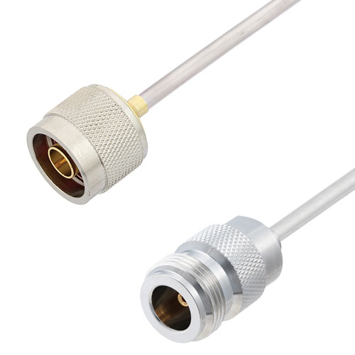 N Male to N Female Cable Tinned Aluminum RG402 Type .141 Coax in 36 Inch FMCA2854-36