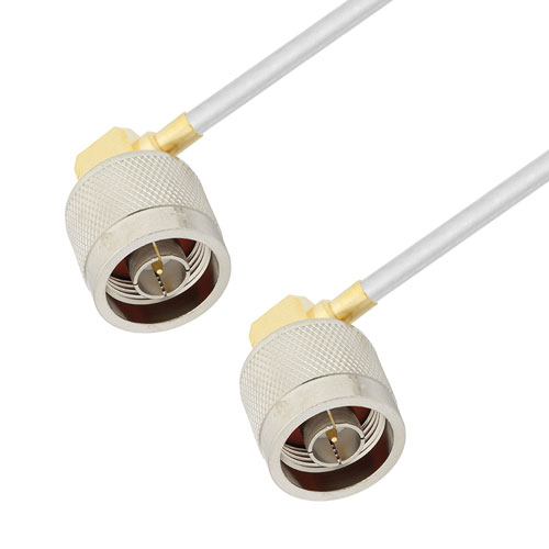 RA N Male to RA N Male Cable Tinned Aluminum RG402 Type .141 Coax in 12 Inch FMCA2857-12