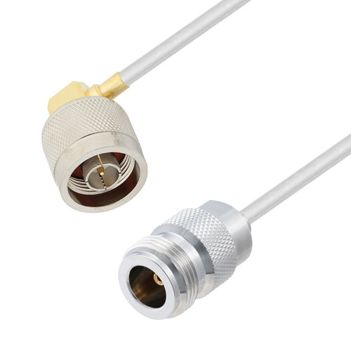 RA N Male to N Female Cable Tinned Aluminum RG402 Type .141 Coax in 50 CM FMCA2858-50CM
