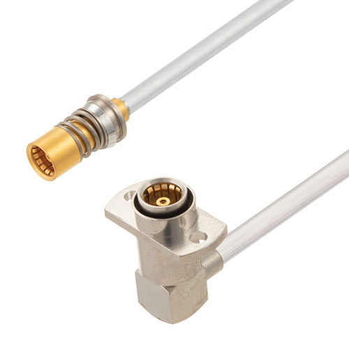 Snap-On BMA Jack to RA Slide-On BMA Jack 2 Hole Flange Cable RG402 Type .141 Coax in 150 CM FMCA2871-150CM