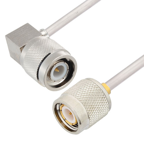 TNC Male to RA TNC Male Cable Tinned Copper RG402 Type .141 Coax in 200 CM FMCA2880-200CM
