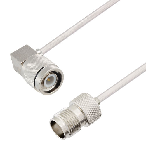 RA TNC Male to TNC Female Cable Tinned Copper RG402 Type .141 Coax in 12 Inch FMCA2884-12