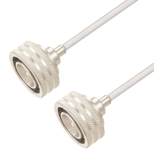 Push-On 4.3-10 Male to Push-On 4.3-10 Male Cable Tinned Copper RG402 Type .141 Coax in 12 Inch FMCA2889-12