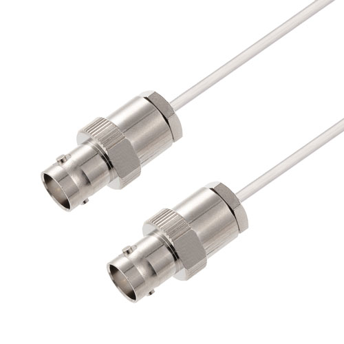 BNC Female to BNC Female Cable Tinned Copper RG402 Type .141 Coax in 12 Inch FMCA2895-12