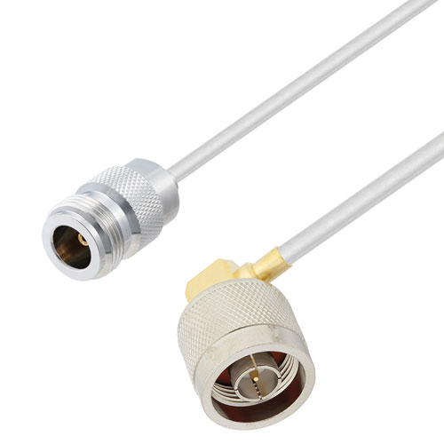 RA N Male to N Female Cable Tinned Copper RG402 Type .141 Coax in 48 Inch FMCA2902-48