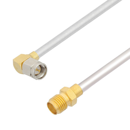 RA SMA Male to SMA Female Cable Tinned Copper RG402 Type .141 Coax in 48 Inch Length FMCA2910-48