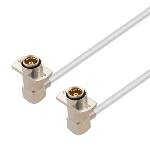 Slide-On RA BMA Jack 2 Hole Flange to RA Slide-On BMA Jack 2 Hole Flange Cable Tinned Copper RG402 Type .141 Coax in 24 Inch Length FMCA2913-24