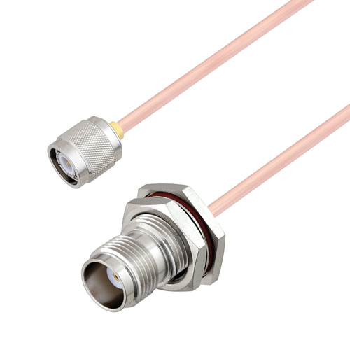 TNC Male to TNC Female Bulkhead Cable RG405 Type .086 Coax in 200 CM FMCA2923-200CM