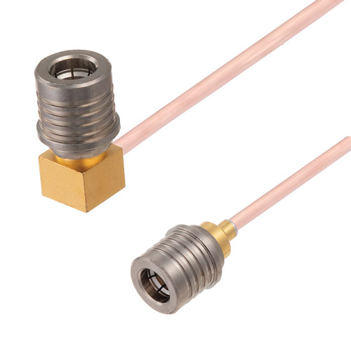 QMA Male to QMA Male Right Angle Cable Using RG405 Coax in 100CM Length FMCA2927-100CM
