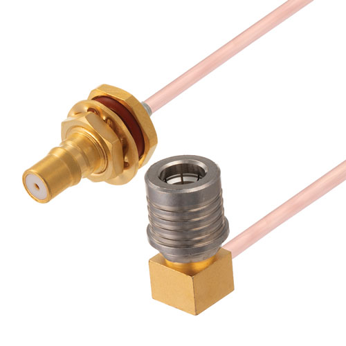 RA QMA Male to QMA Female Bulkhead Cable RG405 Type .086 Coax in 200 CM FMCA2930-200CM