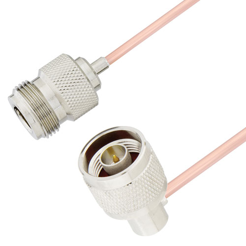 RA N Male to N Female Cable RG405 Type .086 Coax in 50 CM FMCA2942-50CM