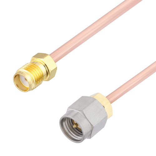 SMA Male to SMA Female Cable RG405 Type .086 Coax in 12 Inch FMCA2948-12