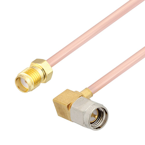 RA SMA Male to SMA Female Cable RG405 Type .086 Coax FMCA2952