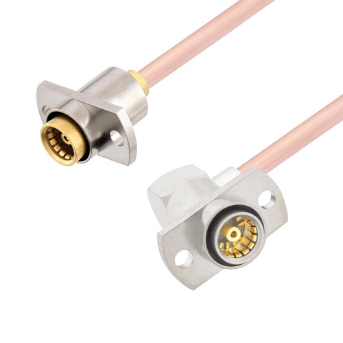 Slide-On BMA Jack 2 Hole Flange to RA Slide-On BMA Jack 2 Hole Flange Cable RG405 Type .086 Coax in 12 Inch FMCA2966-12