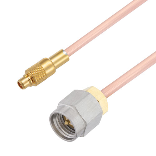 MMCX Plug to SMA Male Cable RG405 Type .086 Coax in 36 Inch FMCA2972-36