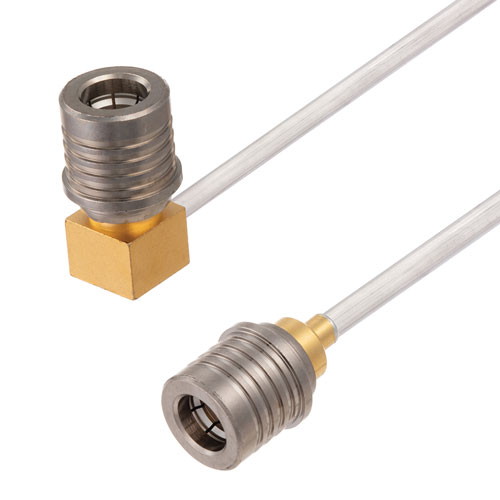QMA Male to RA QMA Male Cable Tinned Aluminum RG405 Type .086 Coax in 48 Inch FMCA2983-48