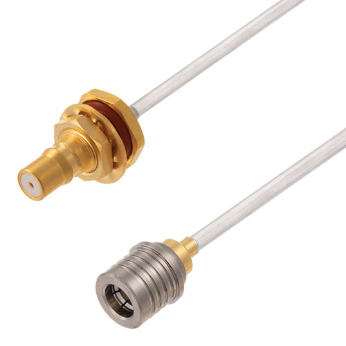 QMA Male to QMA Female Bulkhead Cable Tinned Aluminum RG405 Type .086 Coax FMCA2984