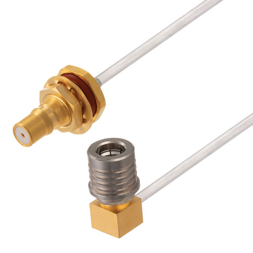 RA QMA Male to QMA Female Bulkhead Cable Tinned Aluminum RG405 Type .086 Coax in 200 CM FMCA2986-200CM