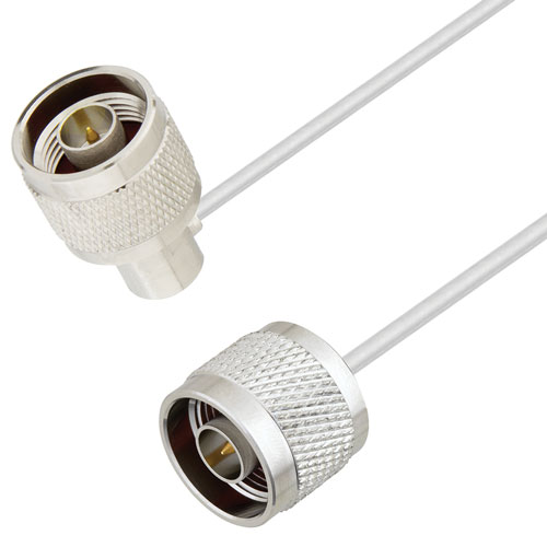 N Male to RA N Male Cable Tinned Aluminum RG405 Type .086 Coax in 100 CM FMCA2993-100CM