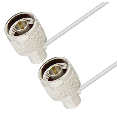 RA N Male to RA N Male Cable Tinned Aluminum RG405 Type .086 Coax in 12 Inch FMCA2997-12