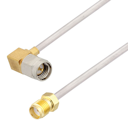 RA SMA Male to SMA Female Cable Tinned Aluminum RG405 Type .086 Coax in 48 Inch Length FMCA3008-48