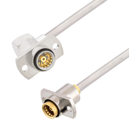 Slide-On BMA Jack 2 Hole Flange to RA Slide-On BMA Jack 2 Hole Flange Cable Tinned Aluminum RG405 Type .086 Coax in 24 Inch FMCA3027-24