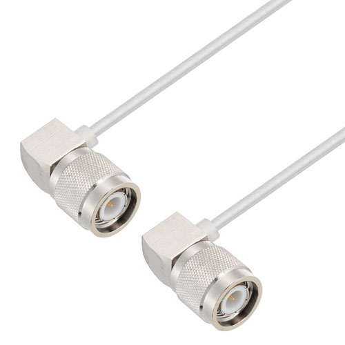 RA TNC Male to RA TNC Male Cable Tinned Copper RG405 Type .086 Coax in 100 CM FMCA3042-100CM