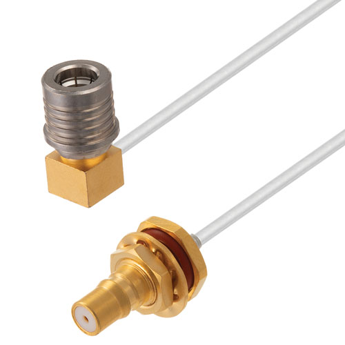 RA QMA Male to QMA Female Bulkhead Cable Tinned Copper RG405 Type .086 Coax in 24 Inch FMCA3048-24