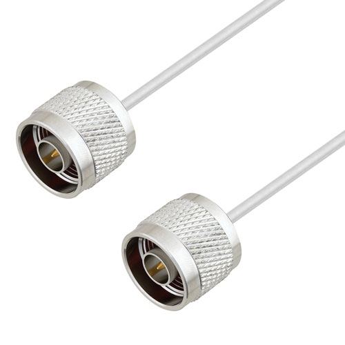 N Male to N Male Cable Tinned Copper RG405 Type .086 Coax in 50 CM Length with LF Solder FMCA3054-50CM