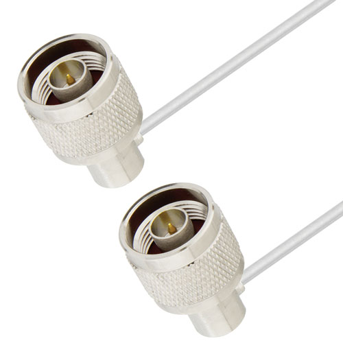 RA N Male to RA N Male Cable Tinned Copper RG405 Type .086 Coax in 48 Inch Length FMCA3059-48