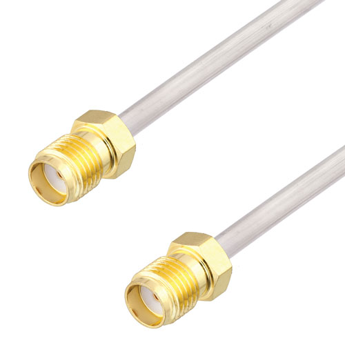 SMA Female to SMA Female Cable Tinned Copper RG405 Type .086 Coax in 100 CM FMCA3076-100CM