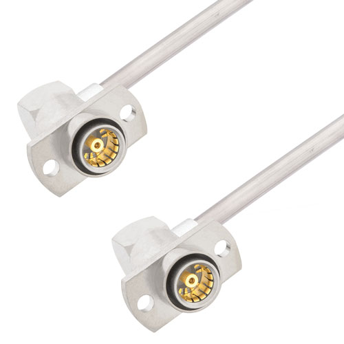 Slide-On RA BMA Jack 2 Hole Flange to RA Slide-On BMA Jack 2 Hole Flange Cable Tinned Copper RG405 Type .086 Coax in 200 CM FMCA3090-200CM